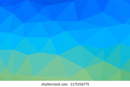 Light Blue, Green vector abstract polygonal layout. Geometric illustration in Origami style with gradient.  Brand new style for your business design.
