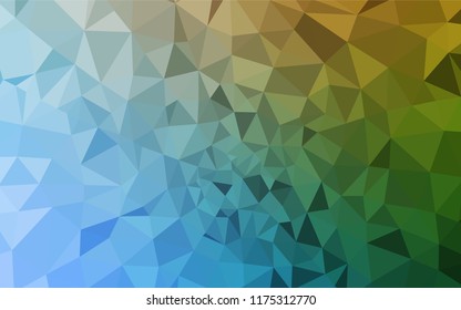 Light Blue, Green vector abstract mosaic pattern. Creative geometric illustration in Origami style with gradient. Best triangular design for your business.