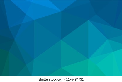 Light Blue, Green vector abstract polygonal layout. Creative geometric illustration in Origami style with gradient. A completely new template for your business design.