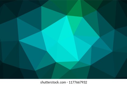 Light Blue, Green vector abstract polygonal background. Creative geometric illustration in Origami style with gradient. New template for your brand book.