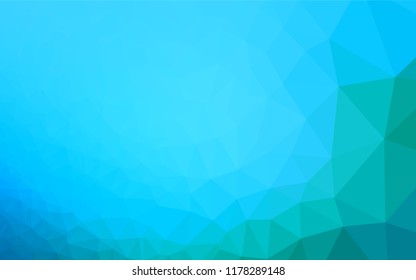 Light Blue, Green vector abstract polygonal layout. Brand new colored illustration in blurry style with gradient. Brand new design for your business.