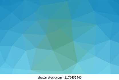 Light Blue, Green vector abstract mosaic backdrop. Triangular geometric sample with gradient.  The polygonal design can be used for your web site.