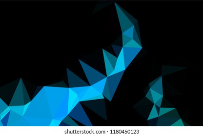 Light Blue, Green vector abstract mosaic pattern. Geometric illustration in Origami style with gradient.  A completely new template for your business design.