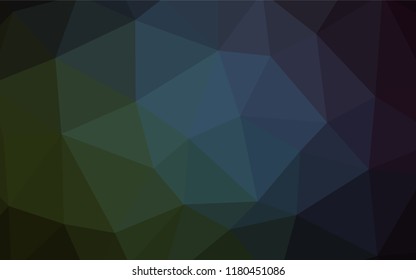 Light Blue, Green vector abstract mosaic backdrop. Creative geometric illustration in Origami style with gradient. New template for your brand book.