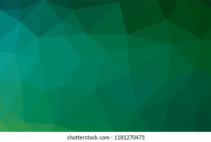 Light Blue, Green vector abstract polygonal layout. A sample with polygonal shapes. The best triangular design for your business.