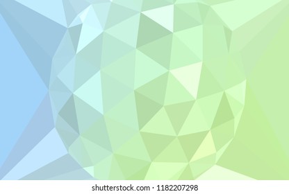 Light Blue, Green vector abstract polygonal background with a gem in a centre. Modern abstract illustration with triangles. Triangular pattern for your design.