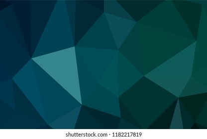 Light Blue, Green vector abstract mosaic pattern. Colorful abstract illustration with triangles. A completely new design for your leaflet.