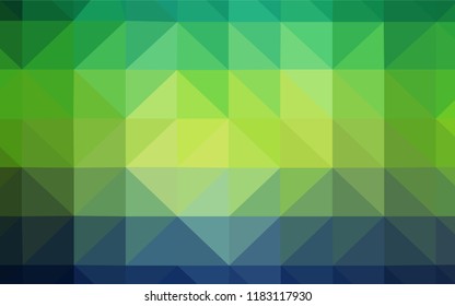 Light Blue, Green vector abstract mosaic backdrop. Polygonal abstract illustration with gradient. Pattern for a brand book's backdrop.