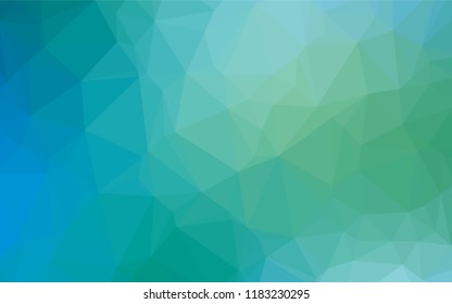Light Blue, Green vector abstract mosaic pattern. An elegant bright illustration with gradient. The textured pattern can be used for background.