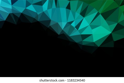 Light Blue, Green vector abstract polygonal cover. Creative geometric illustration in Origami style with gradient. The textured pattern can be used for background.