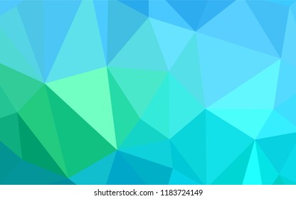 Light Blue, Green vector abstract polygonal pattern. Colorful illustration in abstract style with triangles. Brand new style for your business design.