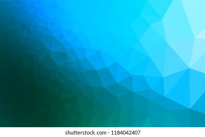 Light Blue, Green vector abstract polygonal layout. Modern geometrical abstract illustration with gradient. A new texture for your design.