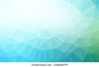 Light Blue, Green vector abstract mosaic pattern. Shining illustration, which consist of triangles. The template can be used as a background for cell phones.