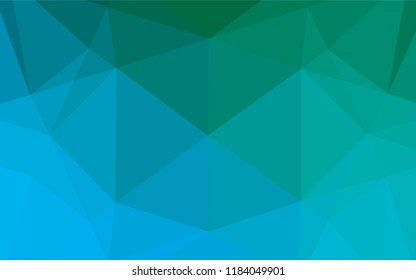Light Blue, Green vector abstract mosaic pattern. Shining colored illustration in a Brand new style. A completely new template for your business design.
