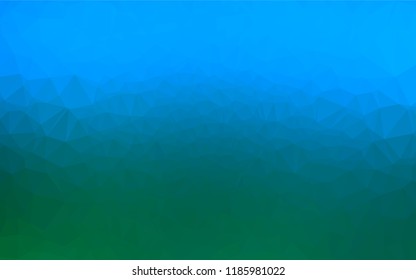 Light Blue, Green vector abstract mosaic background. A completely new color illustration in a vague style. Triangular pattern for your business design.