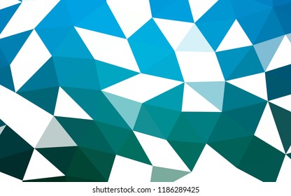 Light Blue, Green vector abstract polygonal abstract polygonal. A vague abstract illustration with gradient. The textured pattern can be used for background.