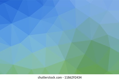 Light Blue, Green vector abstract mosaic background. A sample with polygonal shapes. A completely new template for your business design.