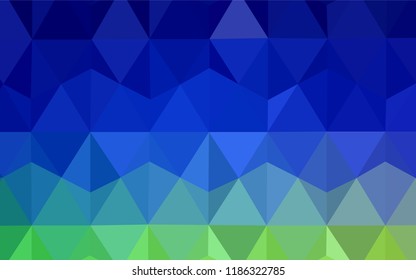 Light Blue, Green vector abstract mosaic pattern. Elegant bright polygonal illustration with gradient. Brand new design for your business.