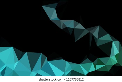 Light Blue, Green vector abstract polygonal cover. Creative geometric illustration in Origami style with gradient. The textured pattern can be used for background.