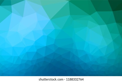 Light Blue, Green vector abstract polygonal layout. Glitter abstract illustration with an elegant design. The completely new template can be used for your brand book.