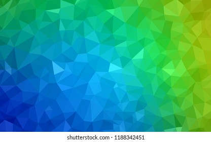 Light Blue, Green vector abstract mosaic pattern. Colorful abstract illustration with triangles. Textured pattern for your backgrounds.