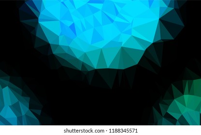 Light Blue, Green vector abstract polygonal cover. Creative illustration in halftone style with gradient. Brand new design for your business.