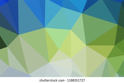 Light Blue, Green vector abstract mosaic pattern. Elegant bright polygonal illustration with gradient. Template for cell phone's backgrounds.