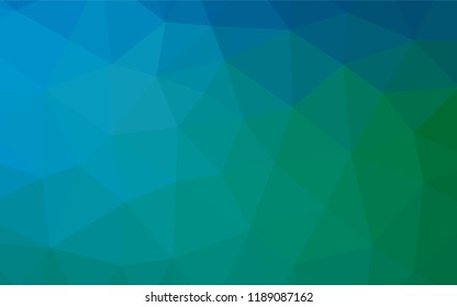 Light Blue, Green vector abstract polygonal texture. Modern geometrical abstract illustration with gradient. The polygonal design can be used for your web site.