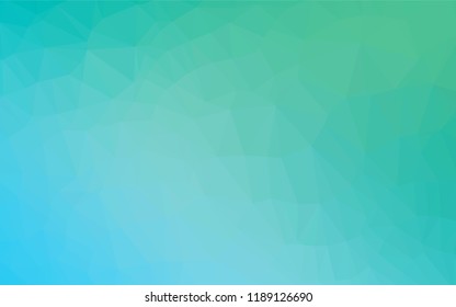 Light Blue, Green vector abstract mosaic pattern. Modern geometrical abstract illustration with gradient. The best triangular design for your business.