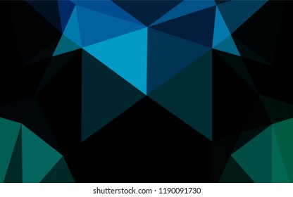 Light Blue, Green vector abstract polygonal cover. Brand new colored illustration in blurry style with gradient. The textured pattern can be used for background.