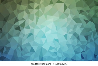 Light Blue, Green vector abstract polygonal background. Shining polygonal illustration, which consist of triangles. Completely new template for your banner.