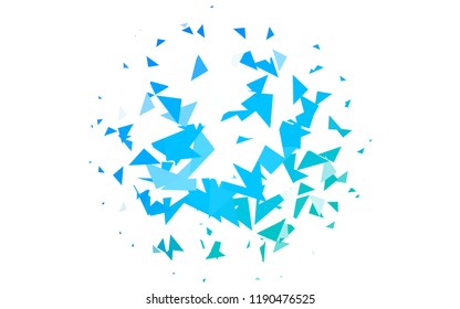 Light Blue, Green vector abstract colorful background, which consist of triangles. Pattern with colored triangles on white background.