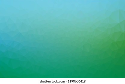 Light Blue, Green vector abstract polygonal layout. An elegant bright illustration with gradient. A completely new template for your business design.