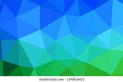 Light Blue, Green vector abstract polygonal background. Colorful abstract illustration with triangles. Pattern for a brand book's backdrop.