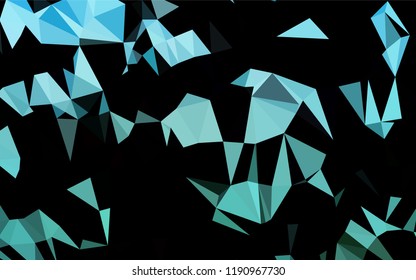 Light Blue, Green vector abstract mosaic pattern. Brand new colored illustration in blurry style with gradient. The best triangular design for your business.