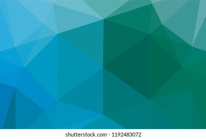 Light Blue, Green vector abstract mosaic backdrop. Modern geometrical abstract illustration with gradient. A completely new design for your business.
