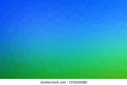 Light Blue, Green vector abstract polygonal pattern. Colorful abstract illustration with triangles. New template for your brand book.