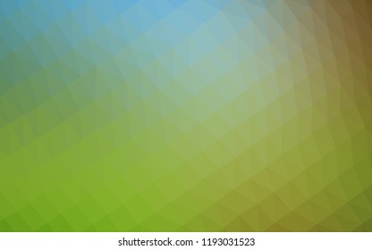 Light Blue, Green vector abstract polygonal pattern. Glitter abstract illustration with an elegant design. The elegant pattern can be used as part of a brand book.