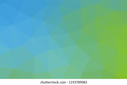 Light Blue, Green vector abstract polygonal layout. A vague abstract illustration with gradient. Triangular pattern for your business design.