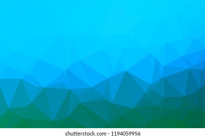 Light Blue, Green vector abstract polygonal layout. A completely new color illustration in a vague style. A completely new template for your business design.