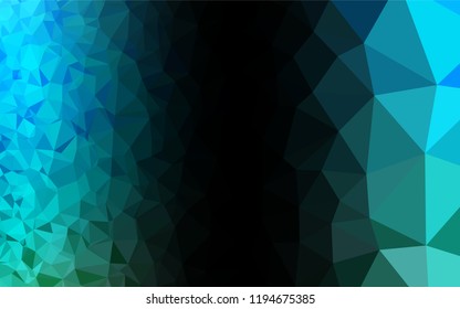 Light Blue, Green vector abstract mosaic pattern. Creative illustration in halftone style with gradient. Brand new design for your business.