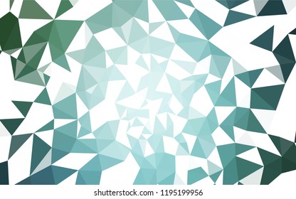 Light Blue, Green vector abstract polygonal pattern. Glitter abstract illustration with an elegant triangles. Brand new design for your business.