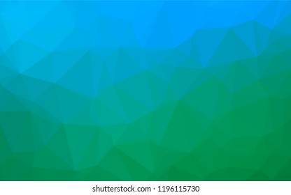 Light Blue, Green vector abstract mosaic pattern. Glitter abstract illustration with an elegant design. The template can be used as a background for cell phones.