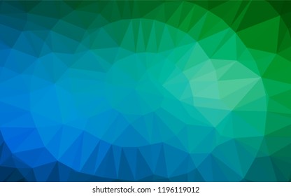 Light Blue, Green vector abstract polygonal layout. Colorful illustration in abstract style with gradient. The textured pattern can be used for background.