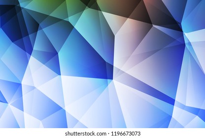 Light Blue, Green vector abstract mosaic backdrop. Creative geometric illustration in Origami style with gradient. Completely new template for your banner.