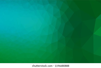 Light Blue, Green vector abstract mosaic backdrop. Creative illustration in halftone style with gradient. The elegant pattern can be used as part of a brand book.