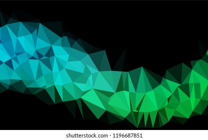Light Blue, Green vector abstract polygonal cover. Creative illustration in halftone style with gradient. The elegant pattern can be used as part of a brand book.