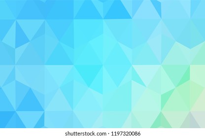 Light Blue, Green vector abstract polygonal template. Colorful illustration in abstract style with triangles. Template for cell phone's backgrounds.