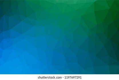 Light Blue, Green vector abstract mosaic backdrop. Shining colored illustration in a Brand new style. The elegant pattern can be used as part of a brand book.