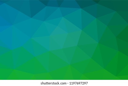 Light Blue, Green vector abstract mosaic pattern. Modern geometrical abstract illustration with gradient. Triangular pattern for your business design.